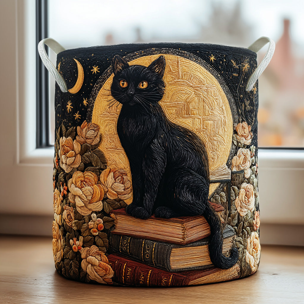 Quilted Cat-Shaped Laundry Basket NCU0QN014