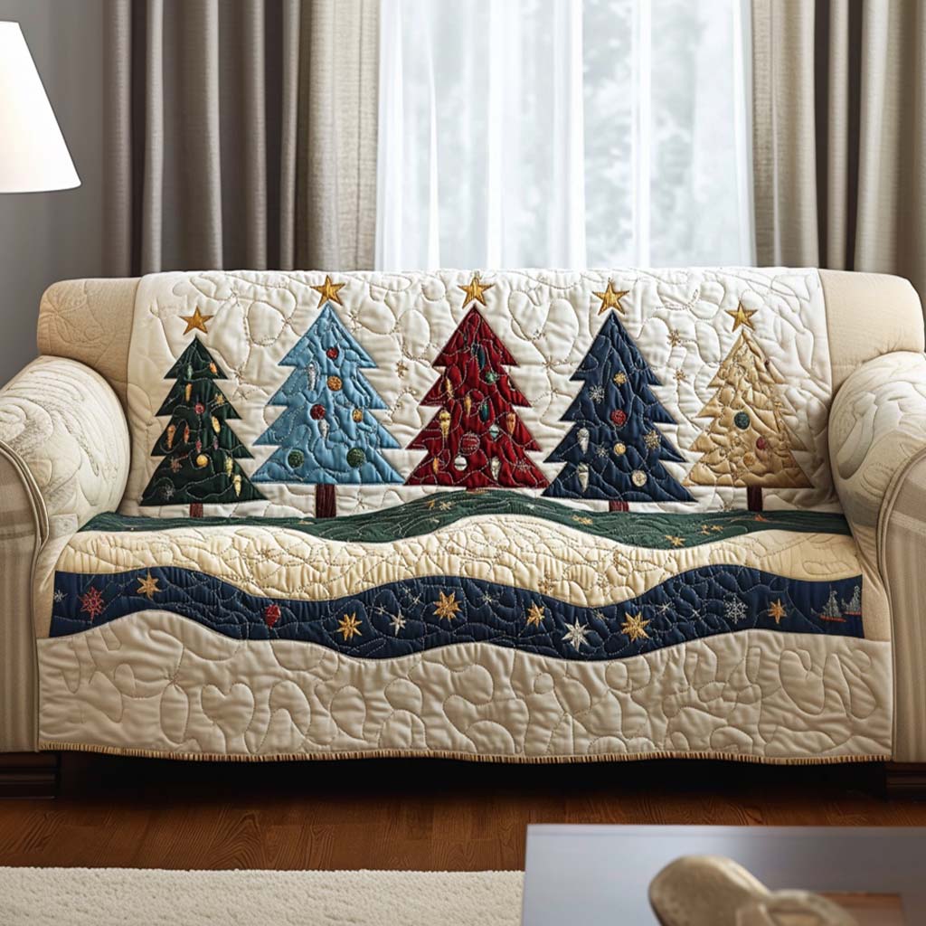 Quilted Sofa Cover Friends in the Snow