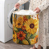 Quilted laundry basket with sunflowers NCU0NTD015