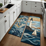 Non-slip kitchen rug with sunny lighthouse NCU0DK11805