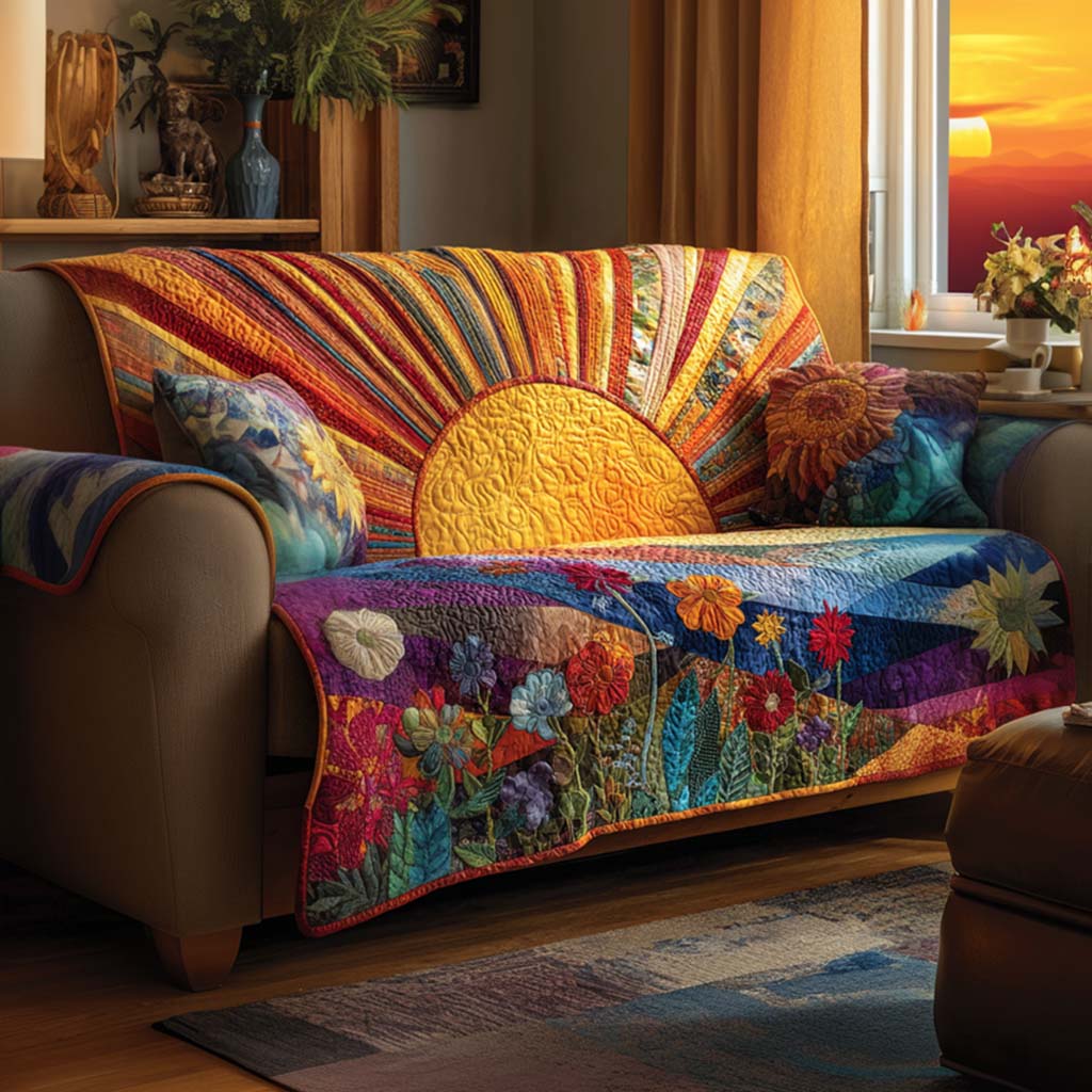 Quilted Sofa Cover Sun – Non-Slip