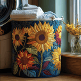 Quilted laundry basket with floral pattern NCU0TH2900