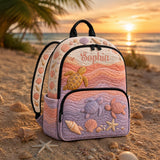 Custom Sea Turtle Quilted Backpack TP02