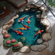 Custom Area Rug in the Shape of a Tranquil Pool NCU0TV1837
