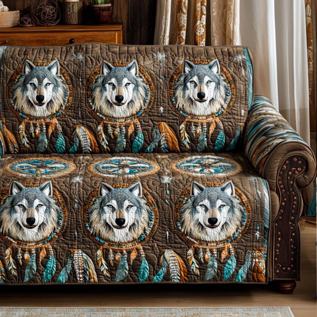 Quilted Sofa Cover Wild Harmony – Non-Slip