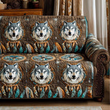 Quilted sofa cover with decorative pattern NCU0VT284