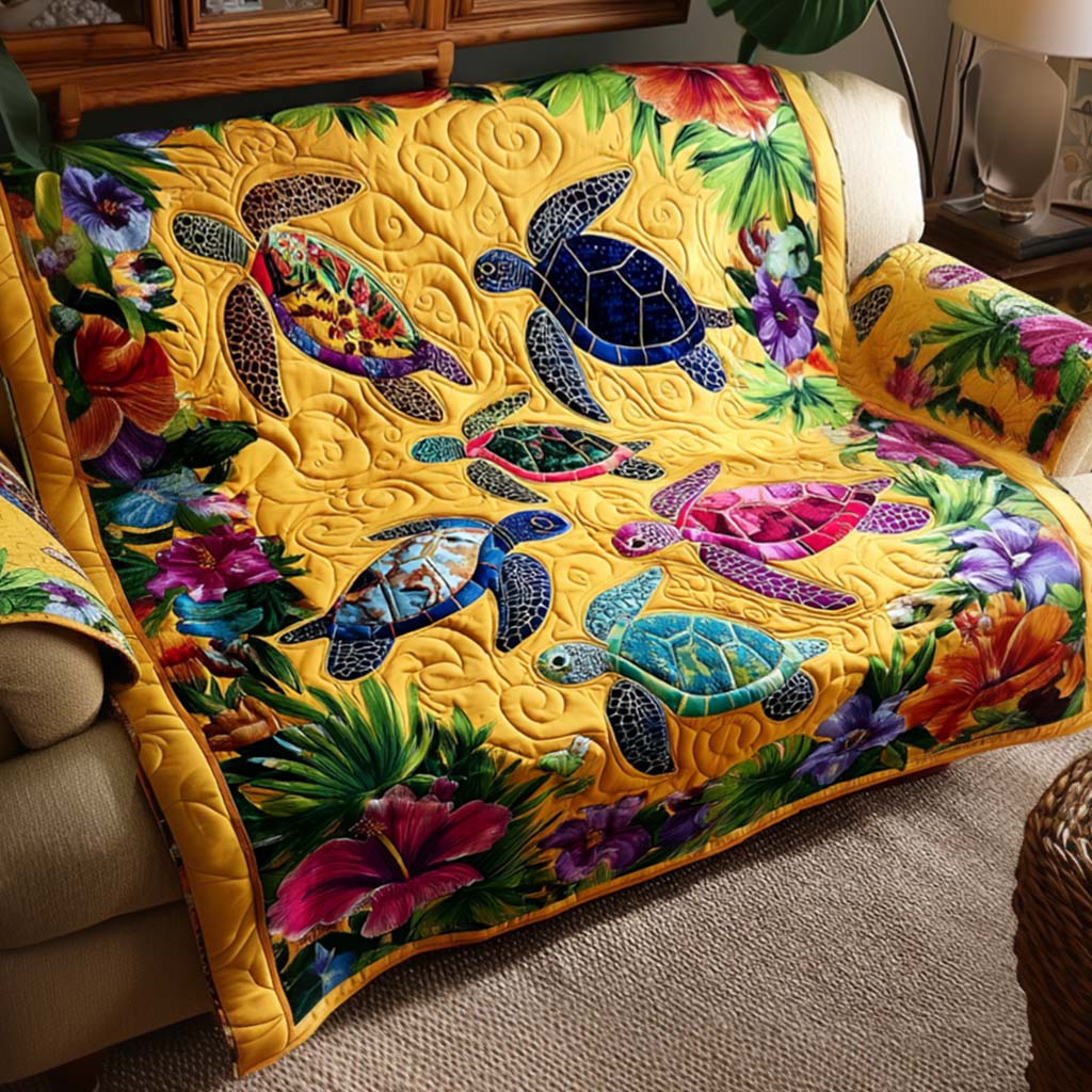 Quilted Sofa Cover with Turtle NCU0VT361