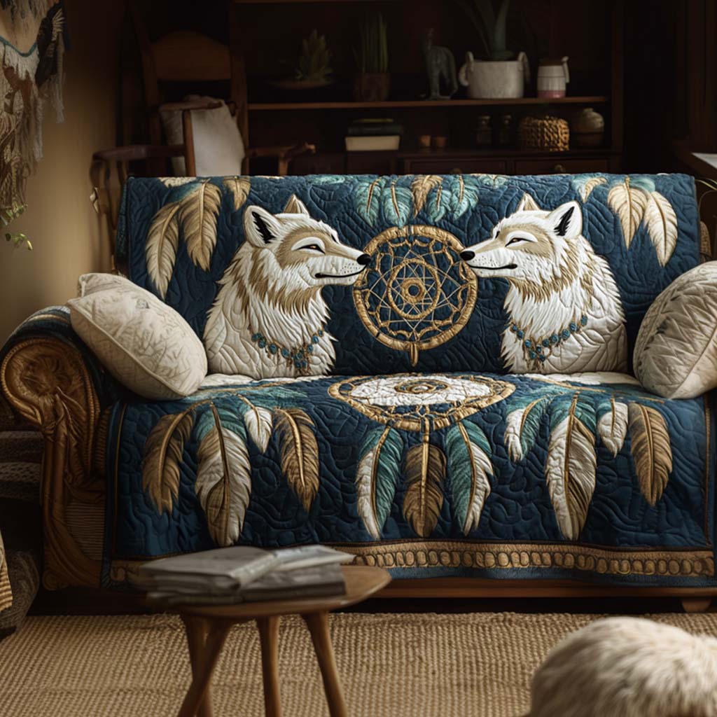 Quilted Sofa Cover Wild Harmony – Non-Slip