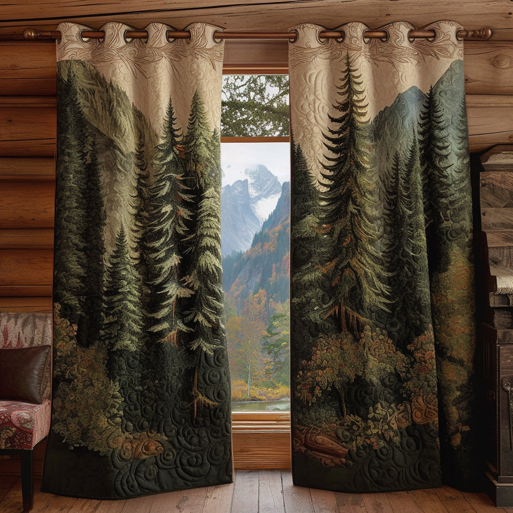 Quilted Curtains Forest NCU0VT331