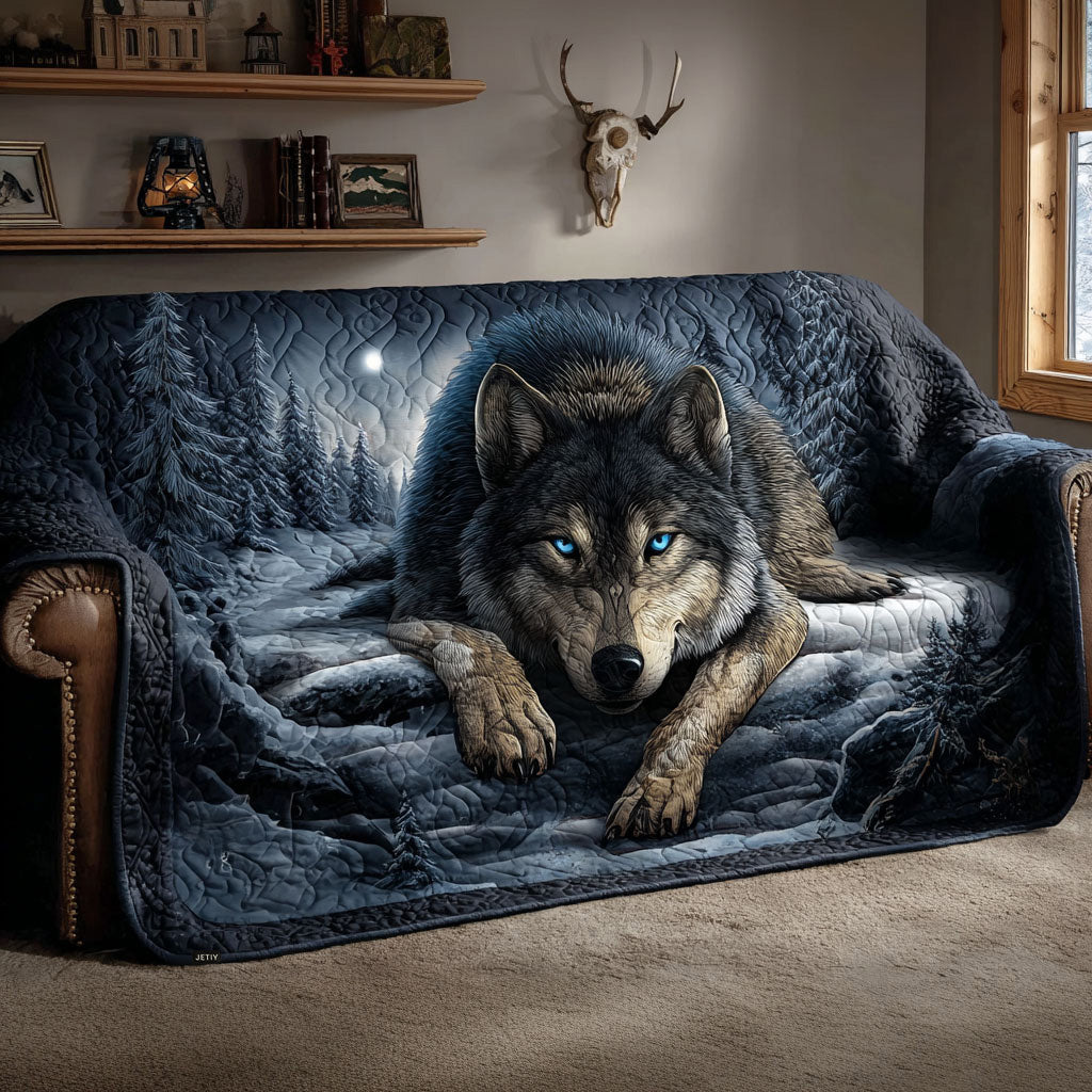 Quilted Sofa Cover Wolf