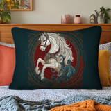 Quilted cushion cover with wild horse NCU0DK8341