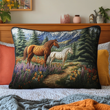 Quilted Cushion Cover with Wild Horse NCU0DK9628
