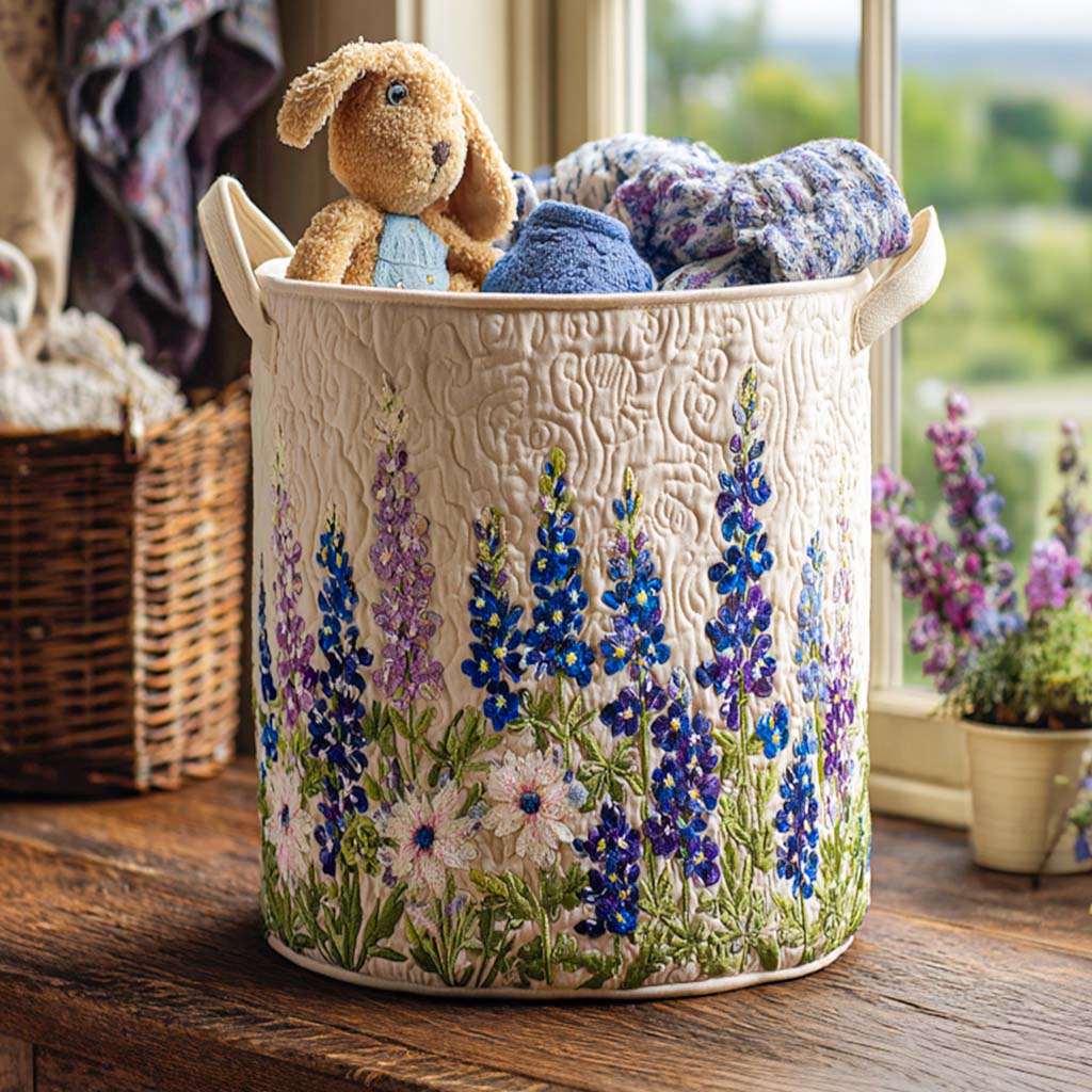 Quilted Laundry Basket — Bluebonnet