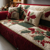 Quilted Sofa Cover Winter Elegance