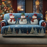 Quilted Sofa Cover Winter Atmosphere
