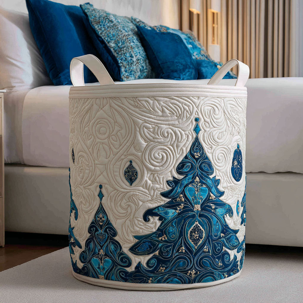 Quilted laundry basket with Christmas design NCU0QN032