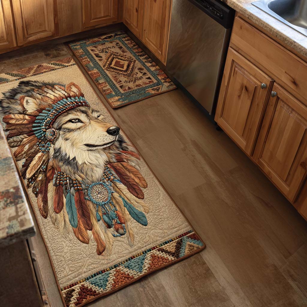 Non-slip kitchen rug with dreamcatcher pattern NCU0VT322