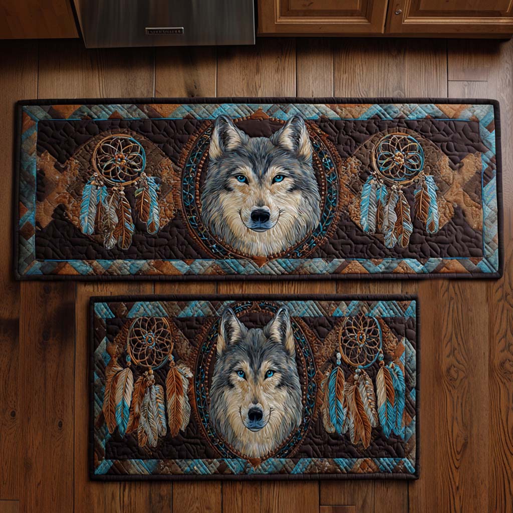 Non-slip kitchen rug with dreamcatcher pattern NCU0VT322