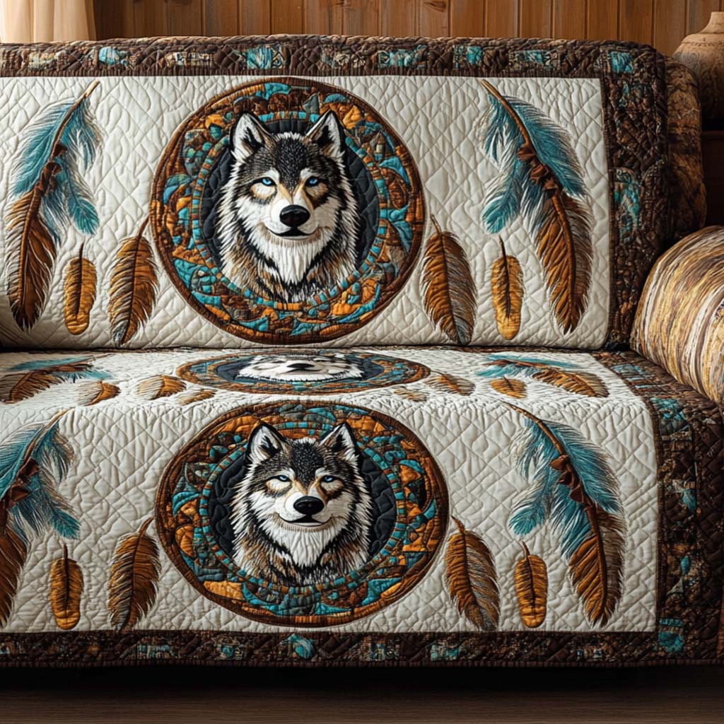 Quilted Sofa Cover Wild Harmony – Non-Slip