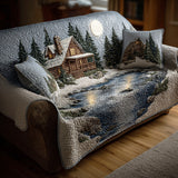 Quilted sofa cover with forest pattern NCU0VT360