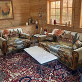 Quilted Rustic Sofa Cover in the Woods – Non-Slip