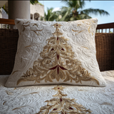 Quilted cushion cover with golden Christmas star NCU0VL2933