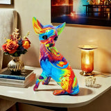 Colorful Chihuahua Resin Table Lamp
