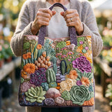 Artisan Succulent Garden Tote