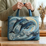 Artisan Dolphin Tote Bag Inspired by the Ocean