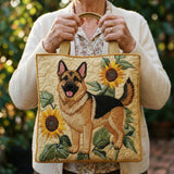 Floral-Patterned German Shepherd Tote