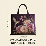 Hummingbird and Orchid Artisan Bag – Elegant and Practical