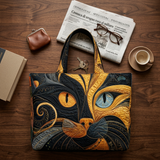 Quilted Bag - Mysterious Cat – Spacious and Lightweight