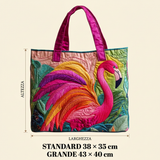 Rainbow Flamingo Quilted Bag – Gift Idea
