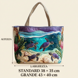 Quilted Bag in Lagoon Pattern – Spacious and Lightweight