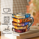Unique 3D Happiness Mug Handmade for Book Lovers