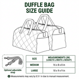 Quilted duffle bag size guide